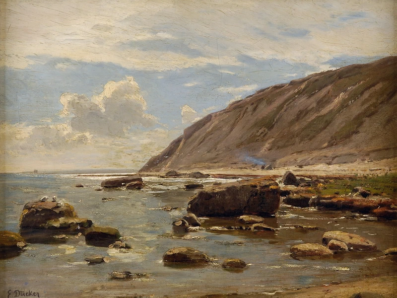 1841-Eugen Dücker - Paesaggio costiero, 1916